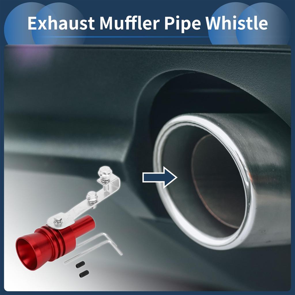 INFINAUTO Turbo Sound Auspuff Schalldämpfer Rohr Pfeife Hinteres Endrohr