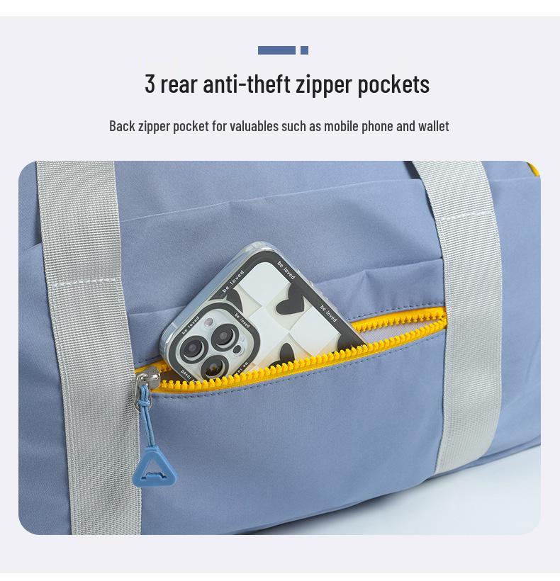 Water-Repellent Travel Bag with Wet/Dry Separation & Shoe Compartment for Sports, Fitness, Business, and Short Trips