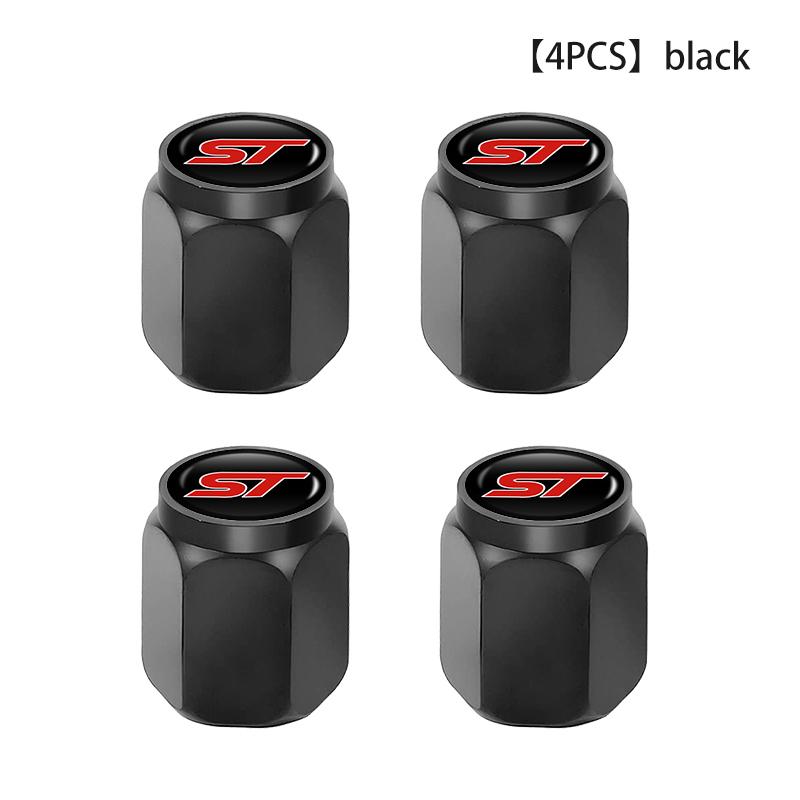 4PCS Car Tire Valve Caps Theftproof Aluminum Wheel Tyre Stem For Ford Falcon Fusion Escape Ecosport Fusion Explorer Expedition