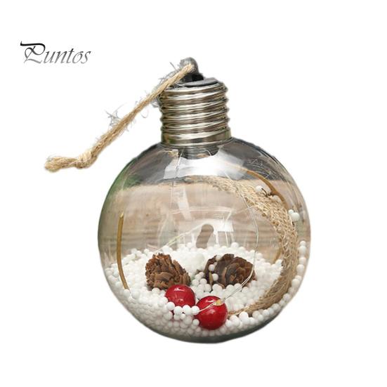 Excellent Eye-catching Lightweight Christmas Decoration Lamp Xmas Tree Plastic Ball LED Light Bulb for Home