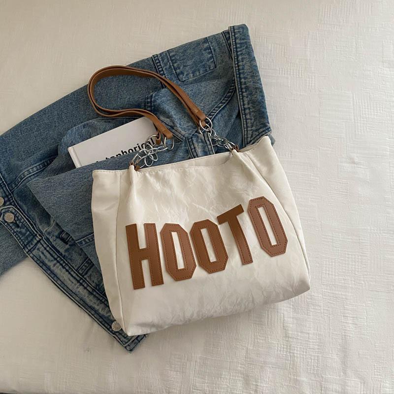 Vintage Stylish Minimalist Shoulder Bag Chic Tote For Everyday Casual Use In Black Silver And Cream