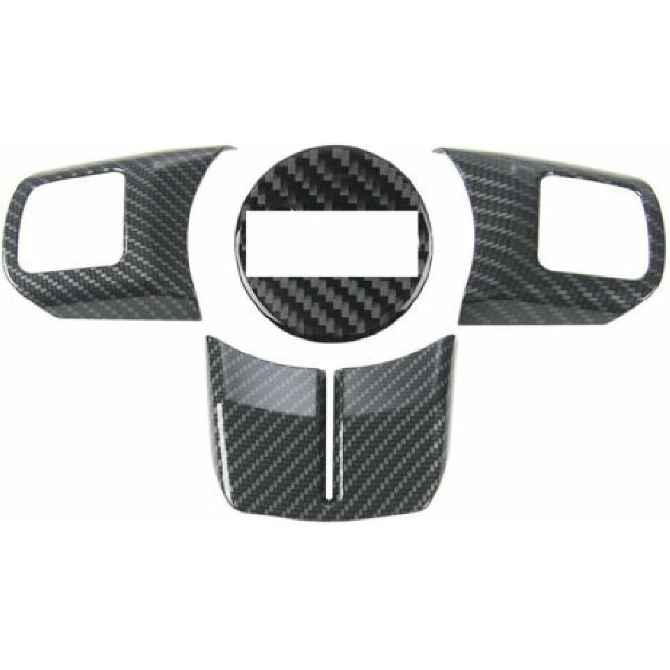 Carbon Fiber Steering Wheel Frame Cover Trim Decor For Jeep Wrangler JK 2011-17