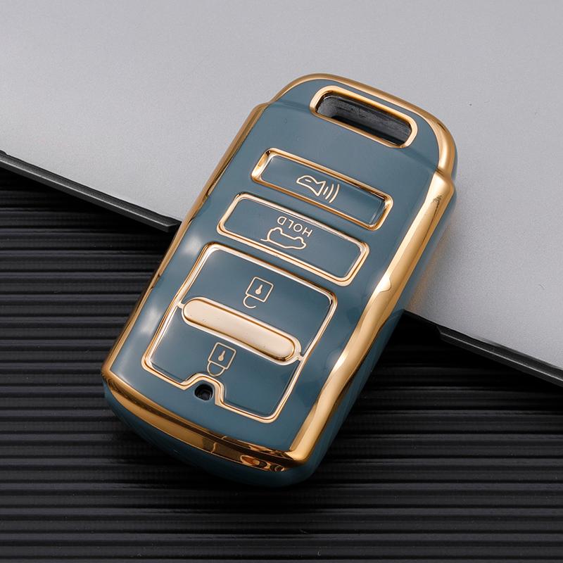 

4 кнопки ТПУ смарт-чехол для дистанционного ключа автомобиля для Kia New K7 Cadenza K9 K-04 Sorento K900 чехол-брелок-держатель протектор Key Case серый