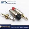Nickel-Plated 3.5mm Stereo Audio Plug with Dual Channel Microphone - Red/Black Tail