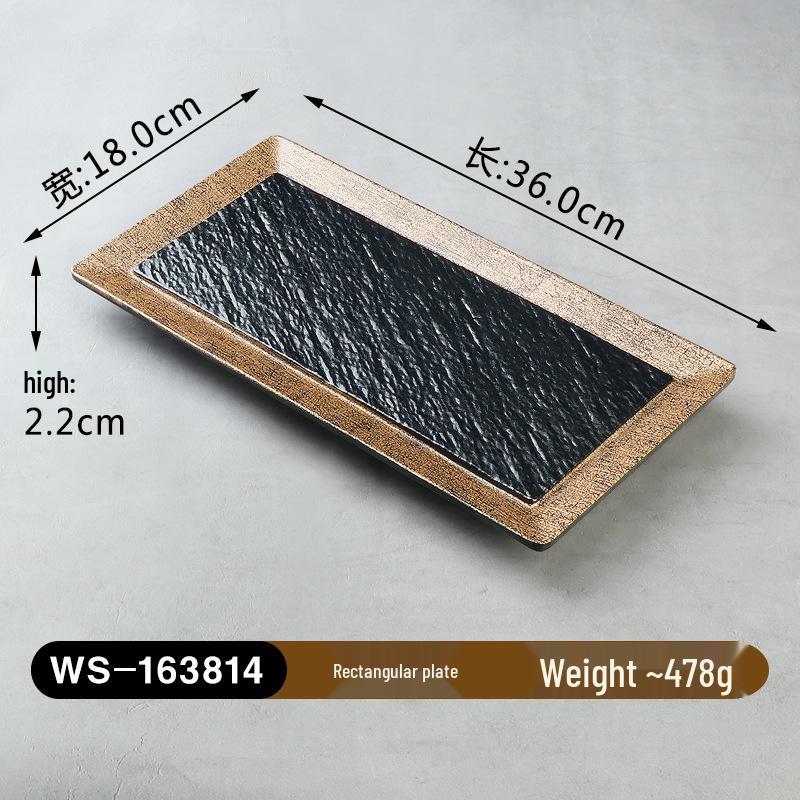 Melamine Imitation Porcelain Hot Pot & BBQ Plate with Handle