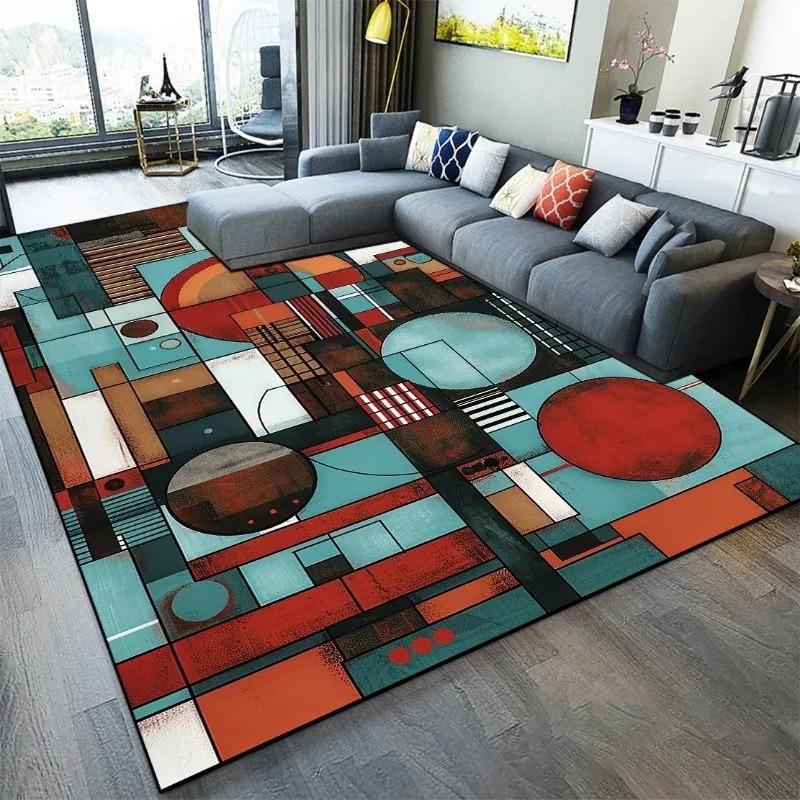 Abstract Art Carpets Printed Polyester Carpet Living Room Home Bedroom Rug Sofa Large Area Decoration Soft Anti-slip Floor Mat