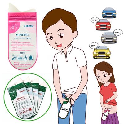 Borsa da toilette per orinatoio usa e getta da esterno da 700 ml da campeggio maschio femmina per bambini borsa per pipì di emergenza portatile per adulti