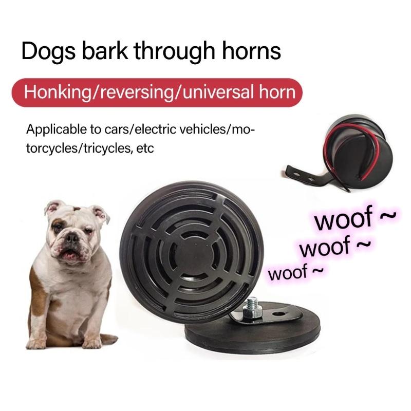 12V 24V Auto Dog Barking Horn Funny Dog Barking Speaker Car Horn Motorcycle Battery Auto Modified Horn Car Accessories