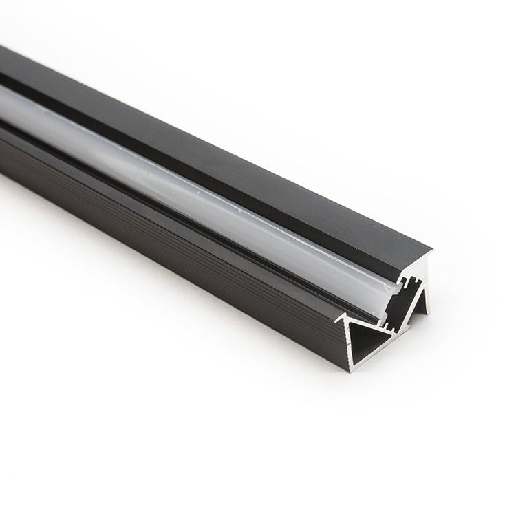 0.5m/1m 45 Degree Oblique Lighting LED Aluminum Profile Cabinet Recessed Hidden Linear Strip Light Closet Shelf Layer Bar Lamp