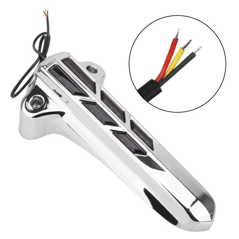 Front Lower Fork Leg Slider Cover Motorcycle LED Light Blinker For Harley FLHR FLHTK FLHX 2014-2026 Touring Electra Road King