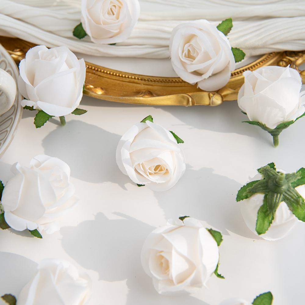 

Artificial Flowers Silk Rose Head Home Wedding Garden Decor Festival Outdoor Party DIY Gift Scrapbook Craft Wrist Flower Hotsale 10pcs