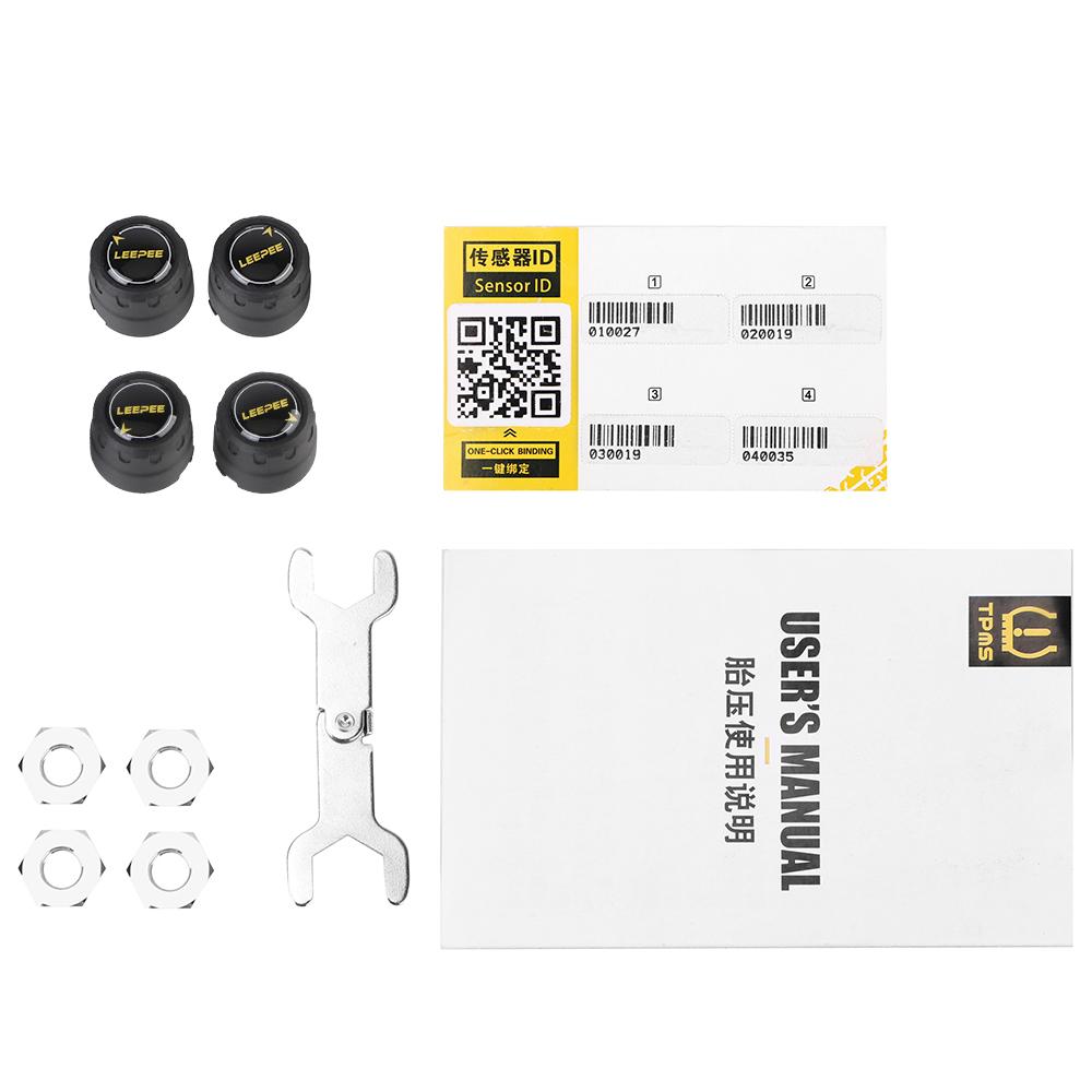 Universal Android iOS BLE TPMS Bluetooth 4.0 5.0 APP Display External Alarm Tire Pressure Sensors Car Tire Pressure Sensor