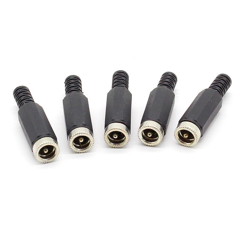 5pcs 2.1mm X 5.5mm Female DC Power Socket Jack Connector Adapter