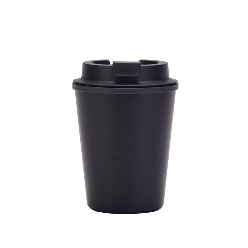 350ml coffee cup double layered water cup portable mini wheat straw coffee cup fashionable car mounted wheat aroma cup canecas