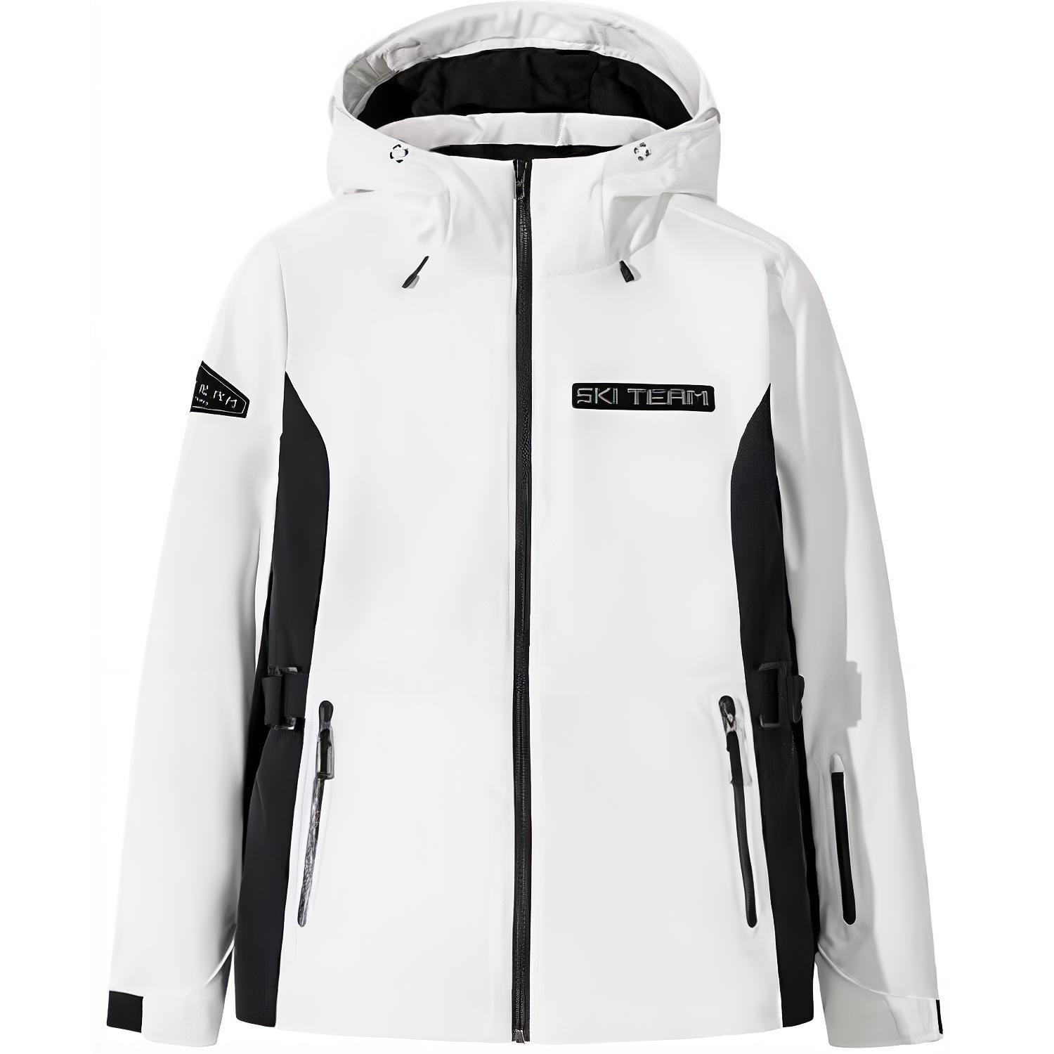 

Anta Outdoor Series Sport Leisure Minimalist Color Block Hooded Down Jacket Women Jackets Paper-White Basic-Black 162510904-1 XL