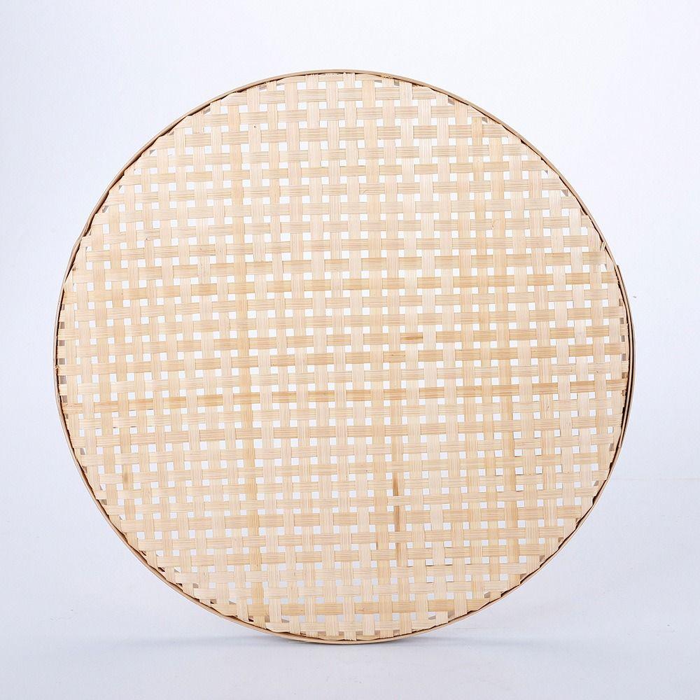 6 Velikostí Pletený Bambusový Cedník Raft Snadno Čistitelný Úložný Koš Nová Kulatá Lopatka Domácí Dekorace