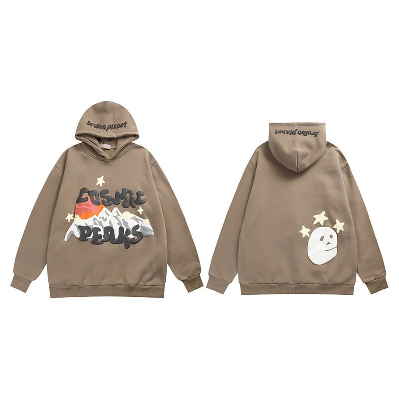 Mens Oversized Hooded Sweatshirt With Fleece Lining Streetwear Cotton Pullover Winter Casual Wear
