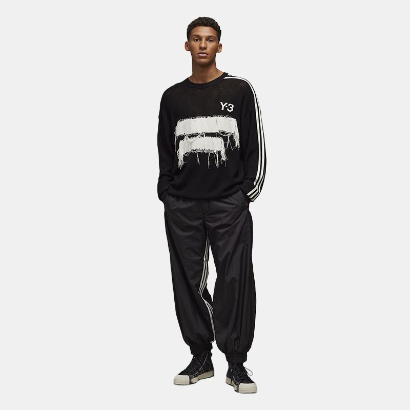 Y-3 Gfx Knit Crew Sweater Unisex Sweater Black JN4873