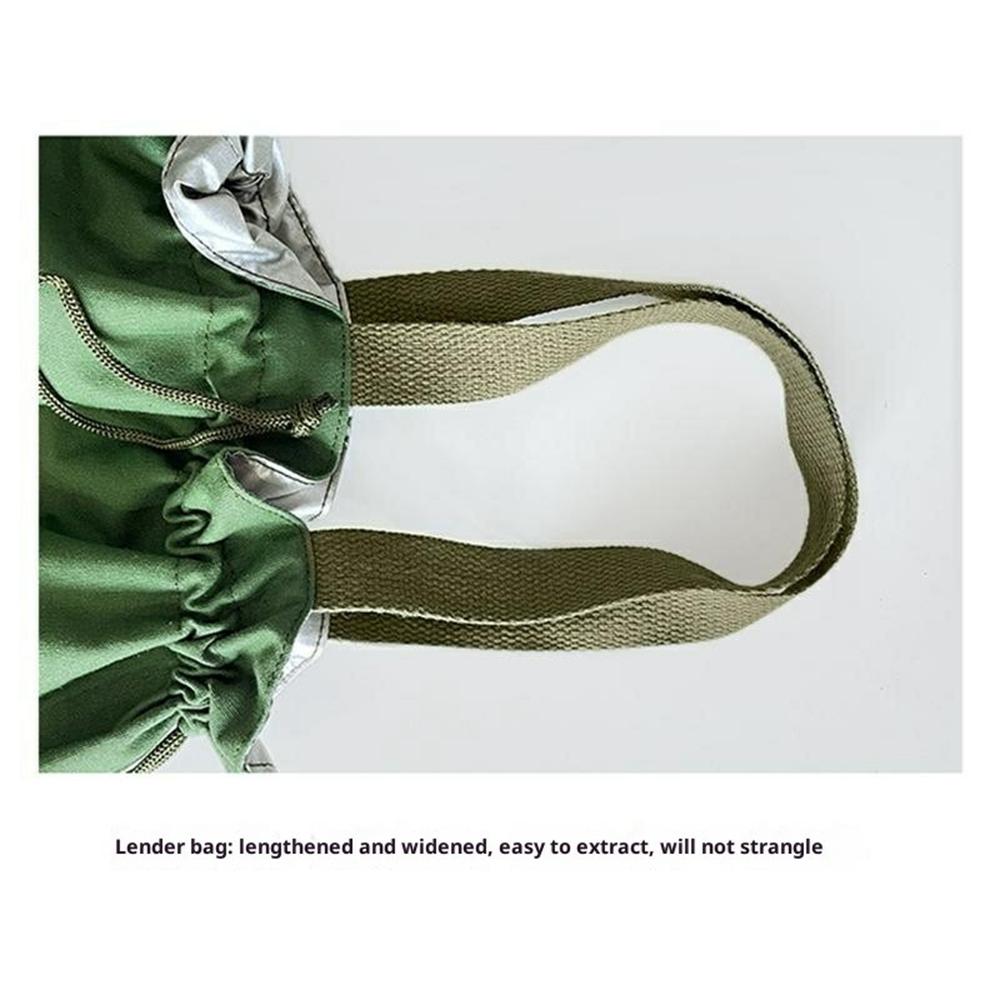 Canvas Lunch Bag Drawstring Insulated Tote for Work Picnic Portable Meal Container Carrier