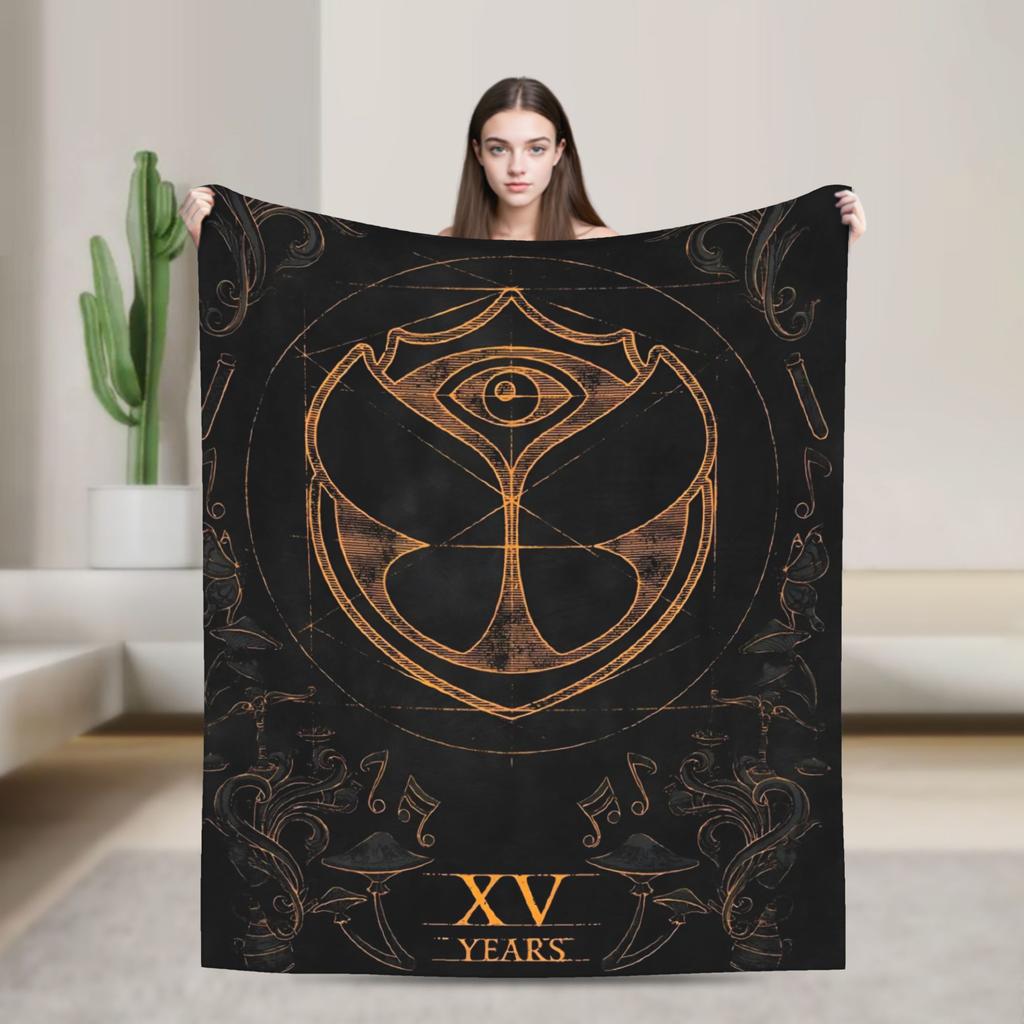 Soft Warm Blanket Camping Tomorrowlands Music Festival  Bedding Throws  Flannel Bedspread For Living Room Pattern Sofa Bed Cover
