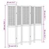 VidaXL Room Divider 5 Panels, Room Separator, Privacy Screen, Living Room Bedroom Screen, White Wood 358726