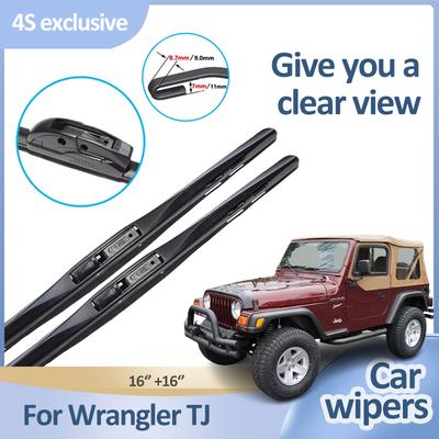 Car Wiper Blades For Jeep Wrangler TJ 1997~2006 2005 2004 2003 2002 2001 Window Windshield Front Wiper Cleaning Car Accessories