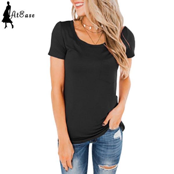 

Женская мода Летняя футболка Круглая шея с короткими рукавами Однотонная футболка Summer Casual Slim Лаконичная футболка