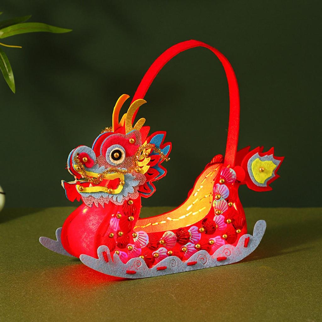 Zestawy Artystyczne i Rękodzielnicze Dekoracja na Festiwal Smoczych Łodzi Ręcznie Robione DIY Materiał na Torbę do Szycia dla Dzieci