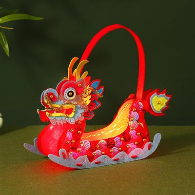 Art Craft Kits Dragon Boat Festival Decor Handmade DIY Sewing Bag Material for Kids