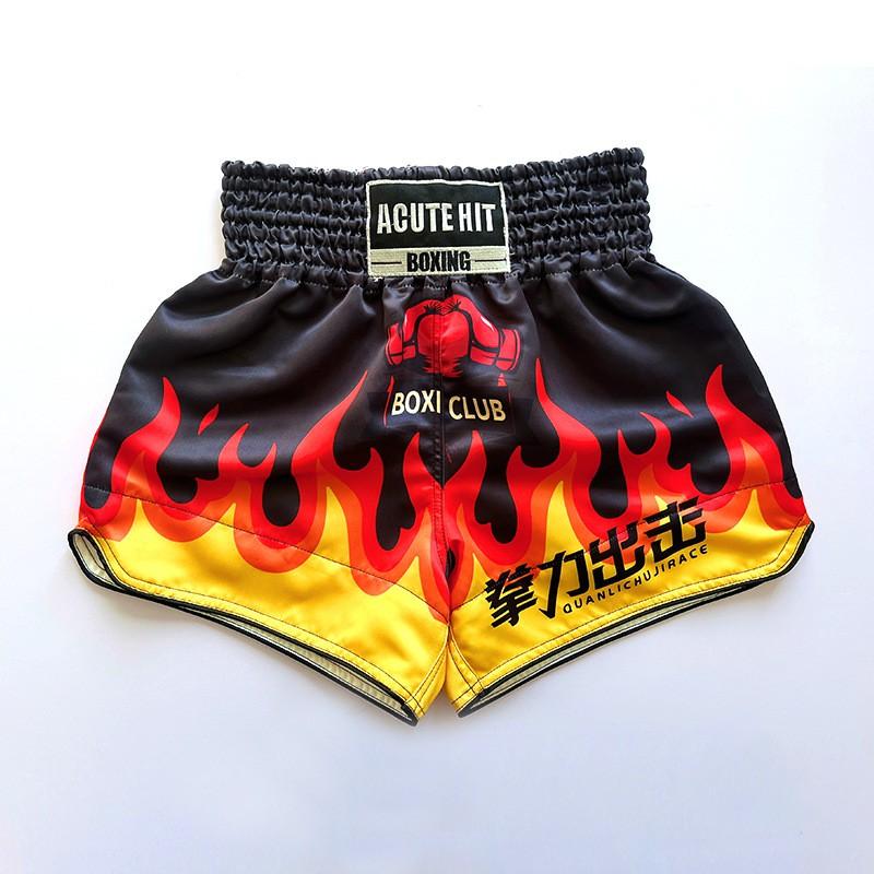Breathable Muay Thai Shorts Cycling Jersey Training Workout Men Women