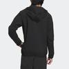 adidas Lightweight Solid Color Hoodie Jacket for Men, Black