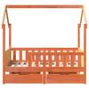 Kids Bed with Drawers 70x140 cm Solid Pine Wood