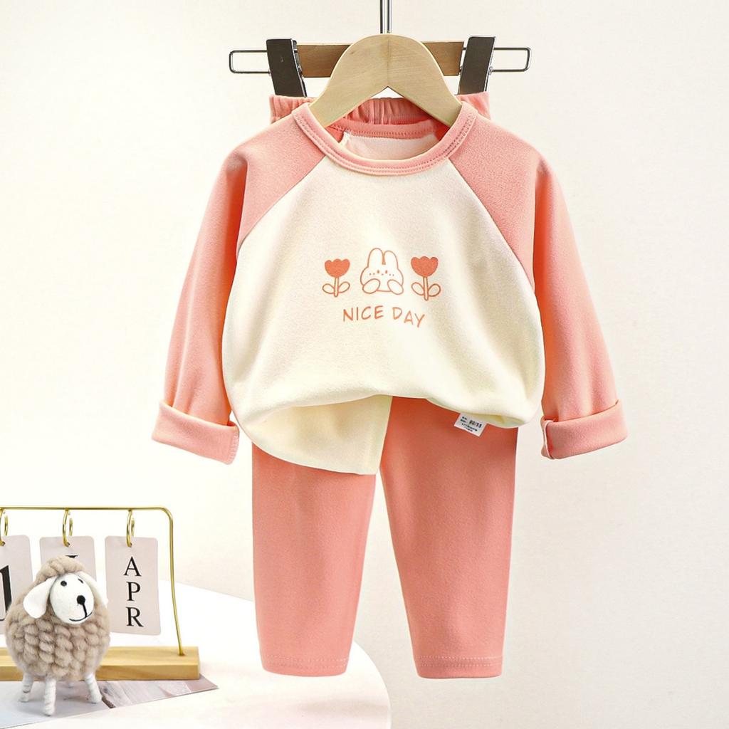 Children's Boys And Girls Home Wear And Pajamas Long-sleeved Tops And Trousers Sets