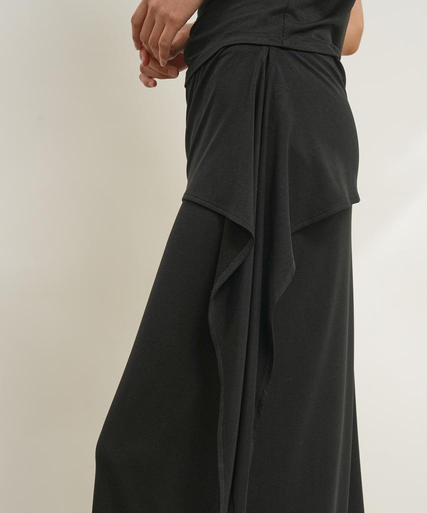 GENERALIDEA Easy Elastic Maxi Skirt [Black] / Gf2Lsk514
