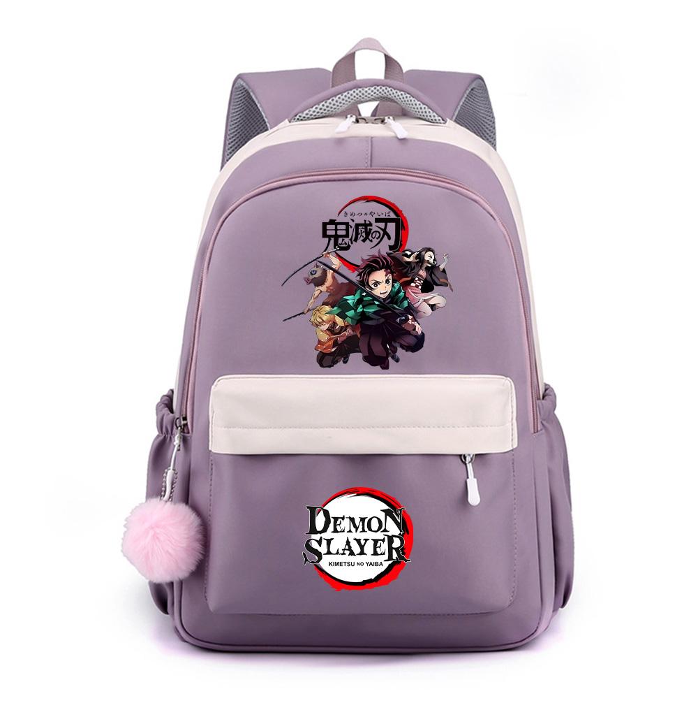 Anime Demon Slayer Printed Backpack for Teenger Student Large Capacity Waterproof Schoolbag Bookbag Women Travel Bag Gift