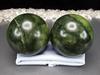 Set of 2 Serpentine Hand Massage Natural Stone Balls, Traveler's Charm,