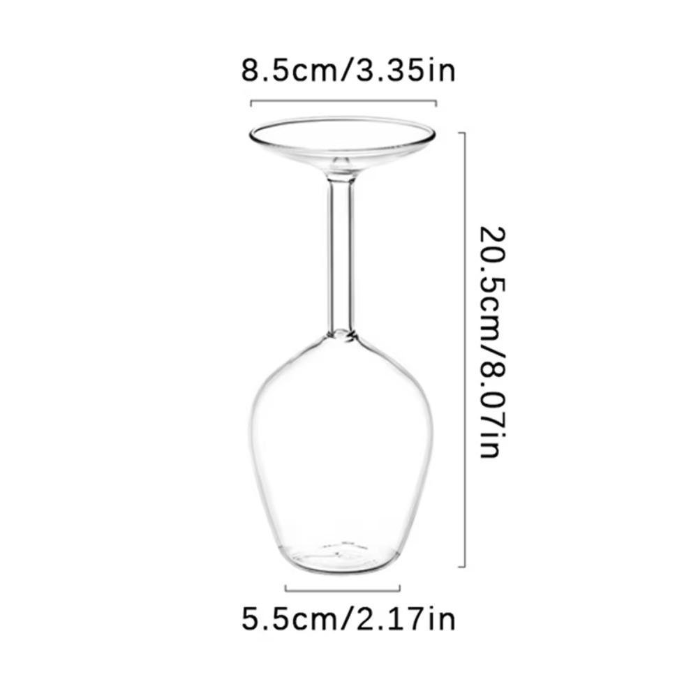400ML Upside Down Goblet Long Stem Wineglass Glassware Inverted Wine Cup Club