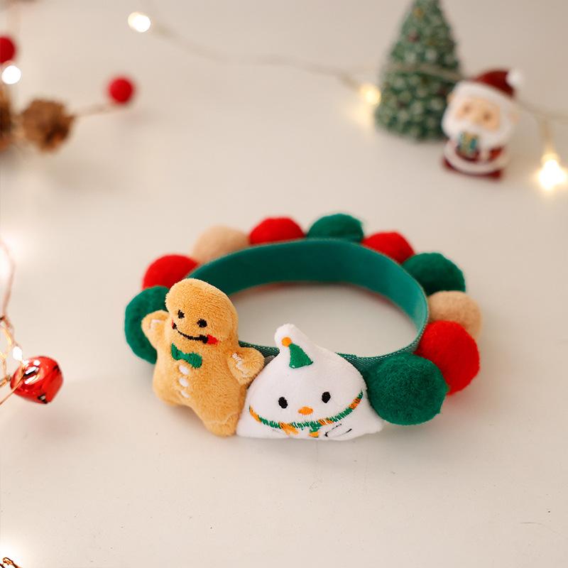 Cat Plush Ball Collar Cute with Doll Pumpkin Spider Small Dog Necklace Beard Corgi Pet Halloween Christmas Neck Ring Jewelry