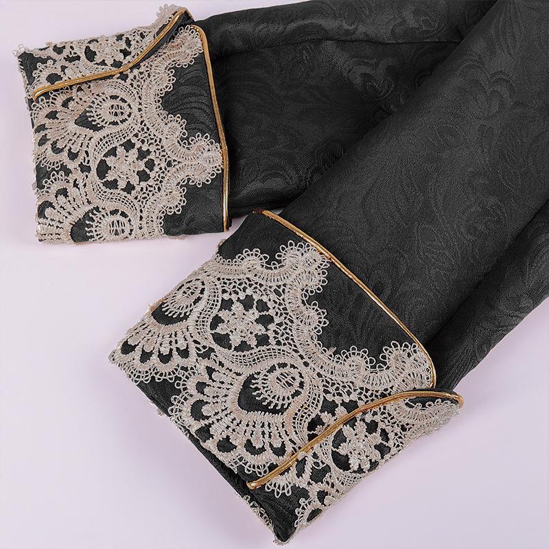 Men's 2025 Punk Gothic Victorian Lace Tailcoat Jacket