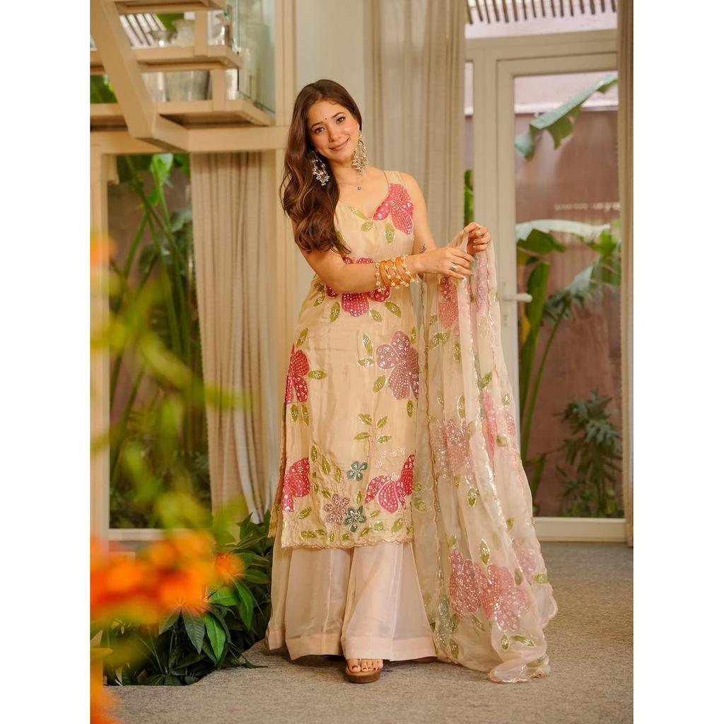 Salwar Kameez Indain Pakisatni Dress Bollywood Wedding Wear Top Palazzo Suit