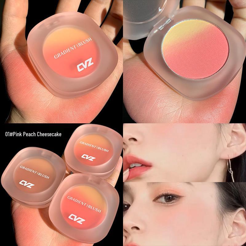 

CVZ Трехцветные градиентные румяна - Натуральный нюд, пудра для осветления и контуринга в грязном чайном розовом румянце.