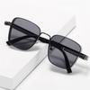 Vintage Steampunk Square Metal Frame Sunglasses with Spring Hinge Fashion Men Women Eyeglasses Classic Driving Sun Glasses UV400