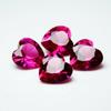 Natural Red Ruby Loose Gemstone 4 pcs Heart Shape 6x6 mm for Jewelry Making and Gem Collections