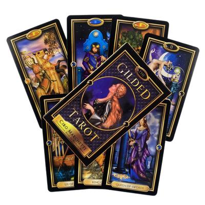 Le jeu de divination des cartes de tarot dorées, édition anglaise, Oracle Board, pour les fêtes
