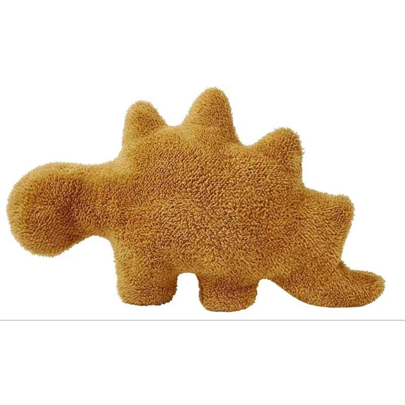 Roztomilý polštář ve tvaru kuřecího bloku s dinosaurem, plyšová hračka, měkký a k pokožce šetrný, dekorační společník pro nadšence do dinosaurů, dárek