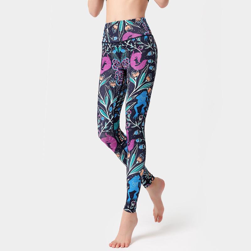 New Print Yoga Leggings for Women High-Waisted Butt-Lifting Sports Tights Fitness Base Layer Dance Workout Leggings