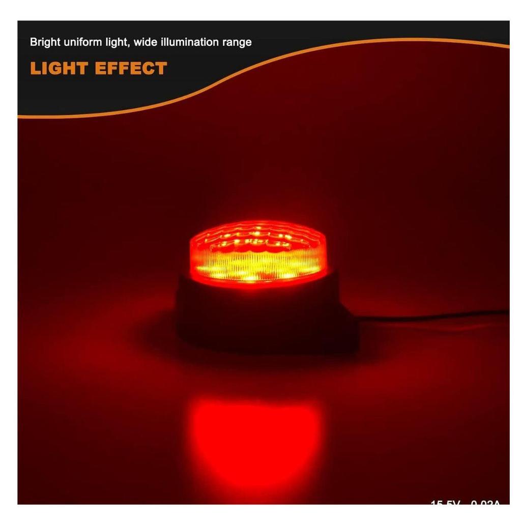 2PCS LED Trailer Marker Lights 24V Waterproof Red LED Side Marker Chicken Lights Universal for Semi Truck Freightliner Cargo