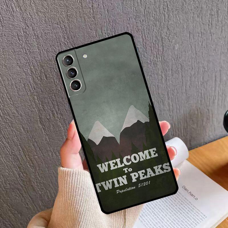 Twin Peaks Case For Samsung Galaxy S22 Ultra S21 S20 FE S8 S9 S10 Plus Note 10 20 S23 Ultra Back Cover