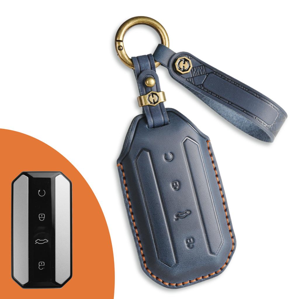 Passend für Chery omoda Überseeversion Schlüsselhülle echtes Leder 25 Modelle, Jieku jaecoo7 Oumengda c7 Auto Fernbedienungstasche