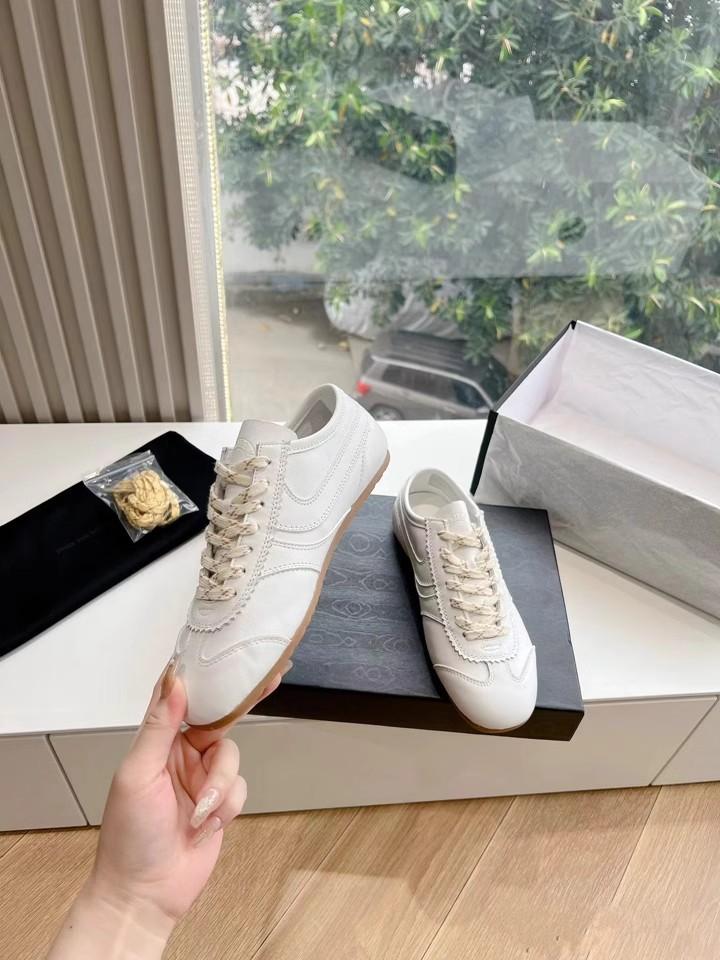 Leather Women's Casual Sneakers Designer Training Shoes Patchwork Lace-up Sneakers Leather Flat Women's Shoes